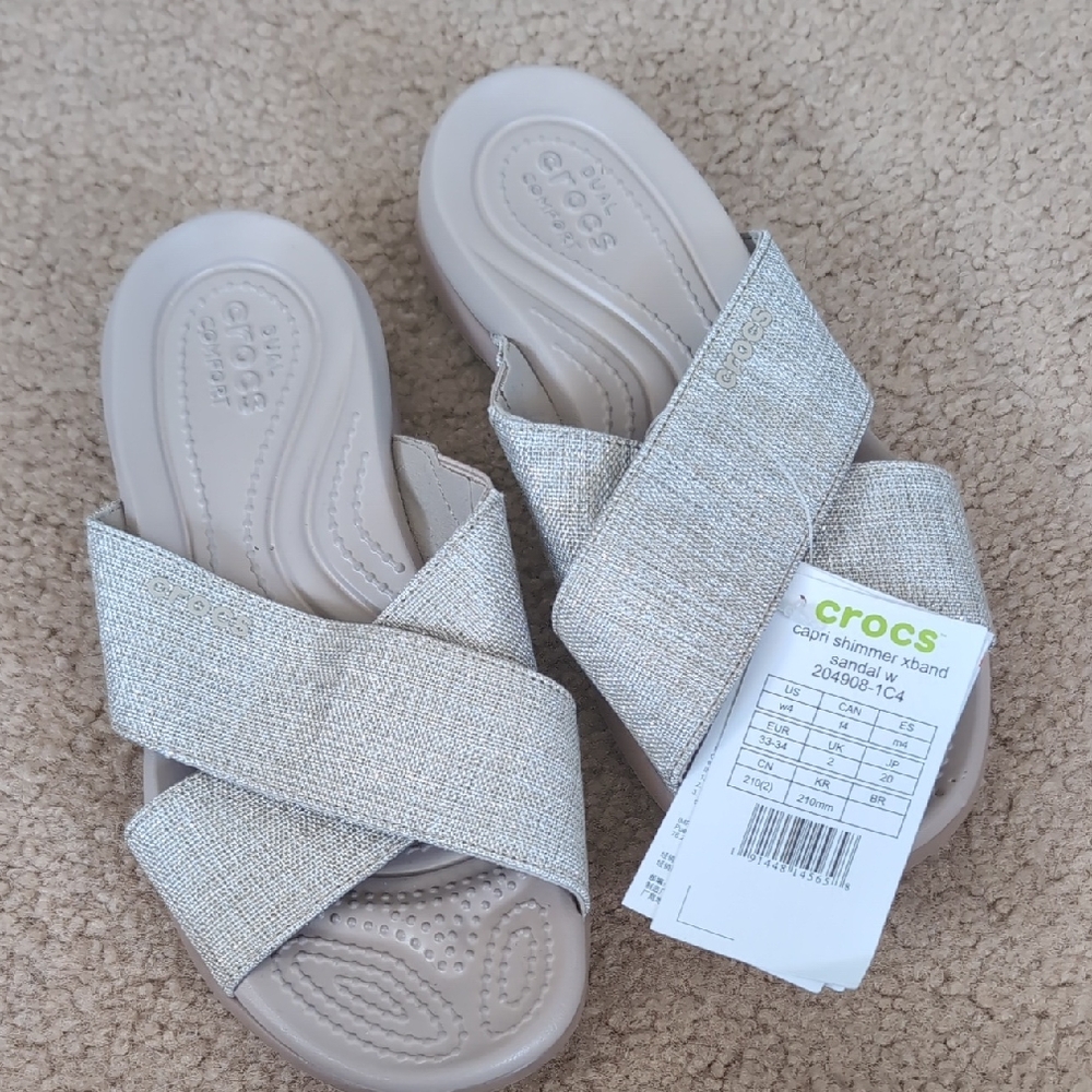 CROCS Women's Capri Shimmer Xband Sandal